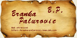Branka Palurović vizit kartica